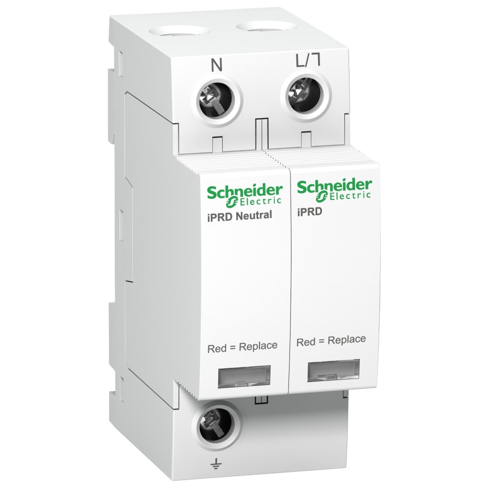 LIMITADOR SOBRETENSION 1P+N 230/400VAC 40KA C/CARTUCHO ENCHUFABLE A9L40500