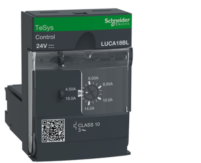 UNIDAD CONTROL ESTANDAR 3F CL10 4.5-18A 24VDC TESYS LUCA18BL