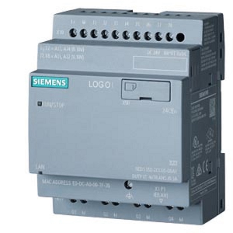 MODULO PLC LOGO! 24CEO 8DI (4 AI ) Y 4DO TRANSISTOR 24VDC SIN PANTALLA 6ED10522CC080BA2