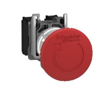 PULSADOR PARADA EMERGENCIA METAL ROJO 22MM 1NA+2NC HARMONY XB4BS84441