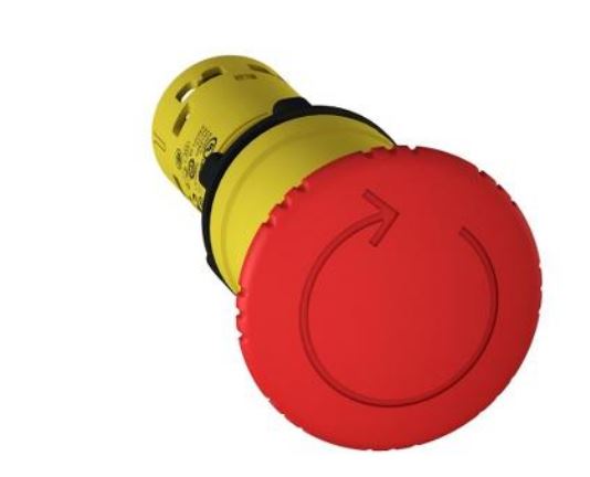 PULSADOR PARADA EMERGENCIA METAL ROJO 22MM 2NA HARMONY XB7NS8444