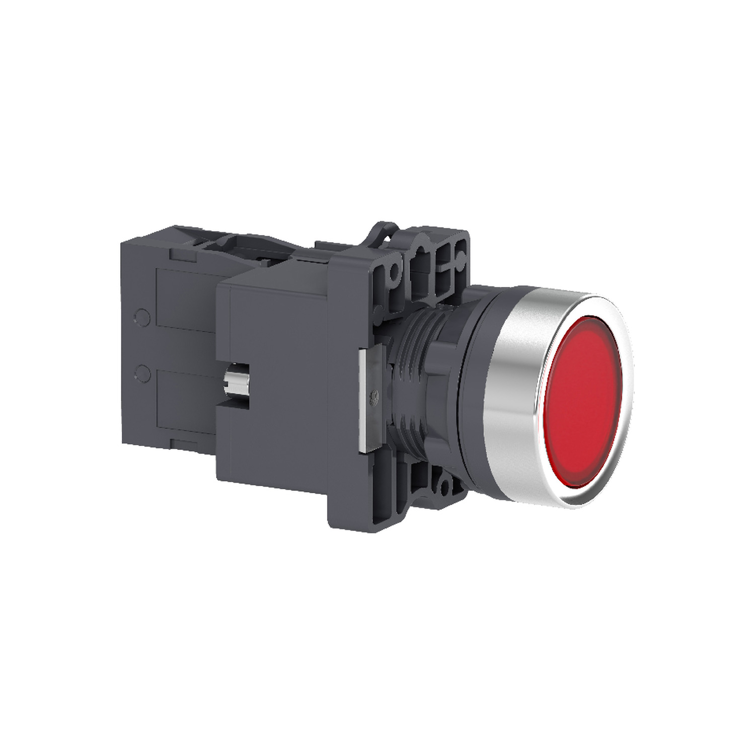 PULSADOR LUMIN. RASANTE PLAST ROJO 22MM 220VAC C/LED 1NC HARMONY XA2EW34M2
