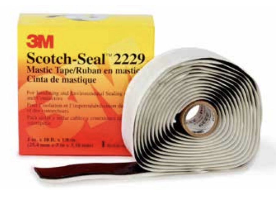 CINTA ADHESIVA SCOTCH-SEAL 2229 GOMA NEGRO 3 3/4"X 3MTS