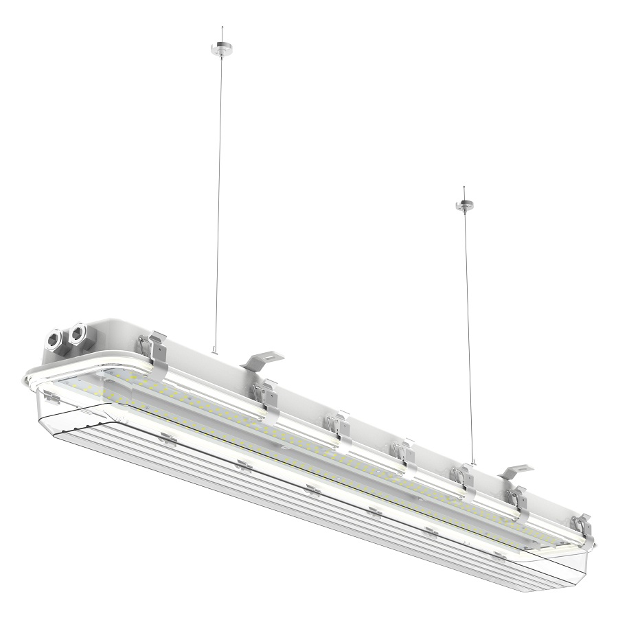 LUMINARIA HERMETICA LED 40W 100-277V 5000K IP66 L1302MM 6000LM HAZARDOUS