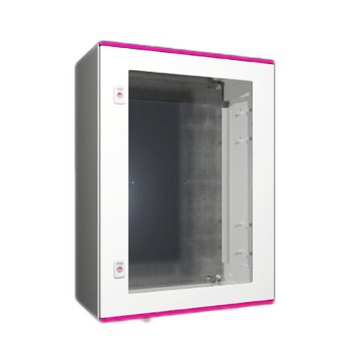 TABLERO MURAL POLIESTER GRIS IP56/NEMA12 800X 600X 300MM C/PLACA C/PUERTA TRANSP AX 1469000