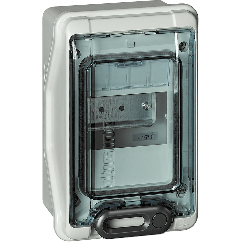 TABLERO ADOSABLE RESINA 4 POLOS IP65 200X 128X 115MM C/PUERTA BTDIN F107N4D