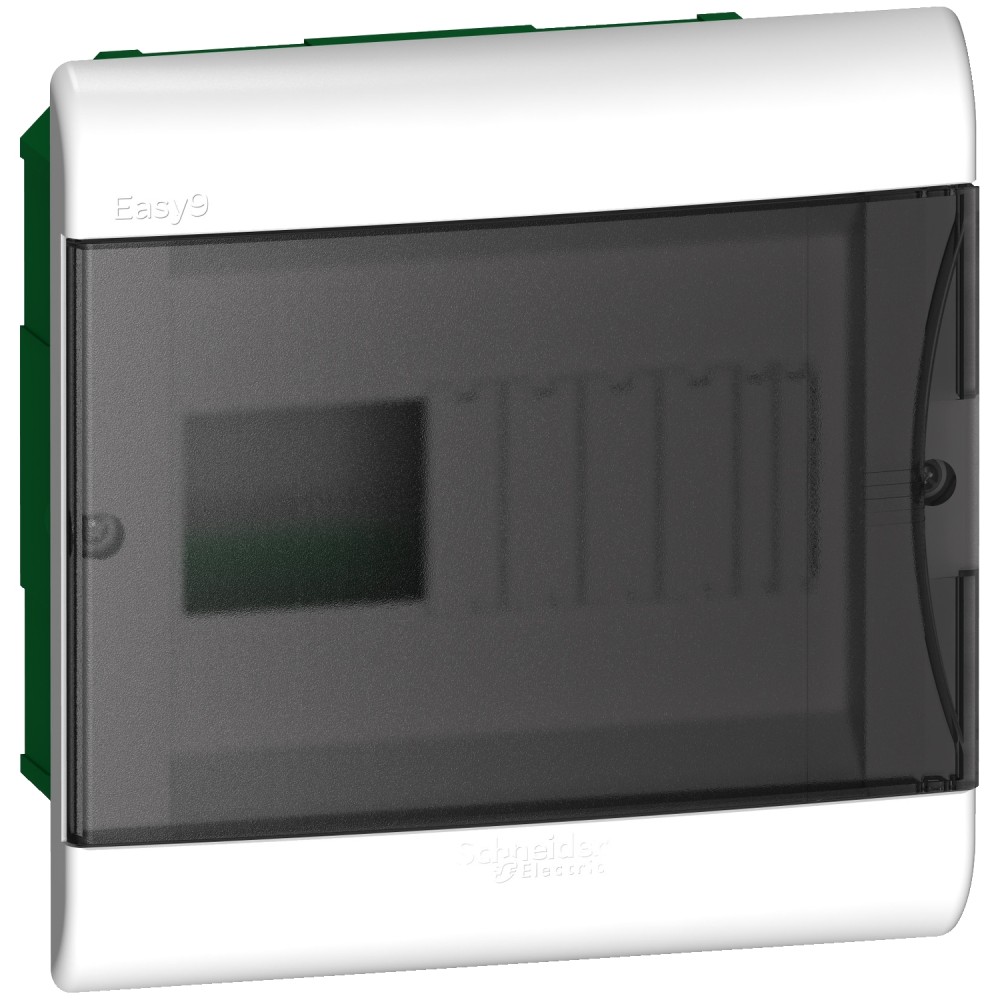 TABLERO EMPOTRABLE PLASTICO 8 POLOS IP40 210X 208X 90MM PUERTA FUME EASY9 EZ9E3408