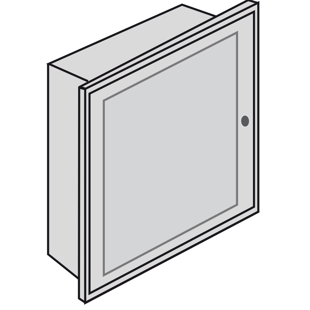 TABLERO EMPOTRABLE METALICO 24 POLOS IP30 340X 465X 90MM BTDIN E209P/24D