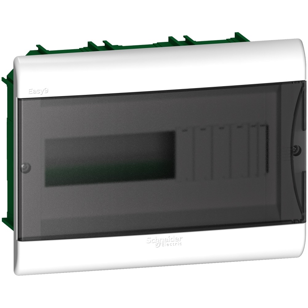 TABLERO EMPOTRABLE PLASTICO 12 POLOS IP40 210X 280X 90MM PUERTA FUME EASY9 EZ9E3412