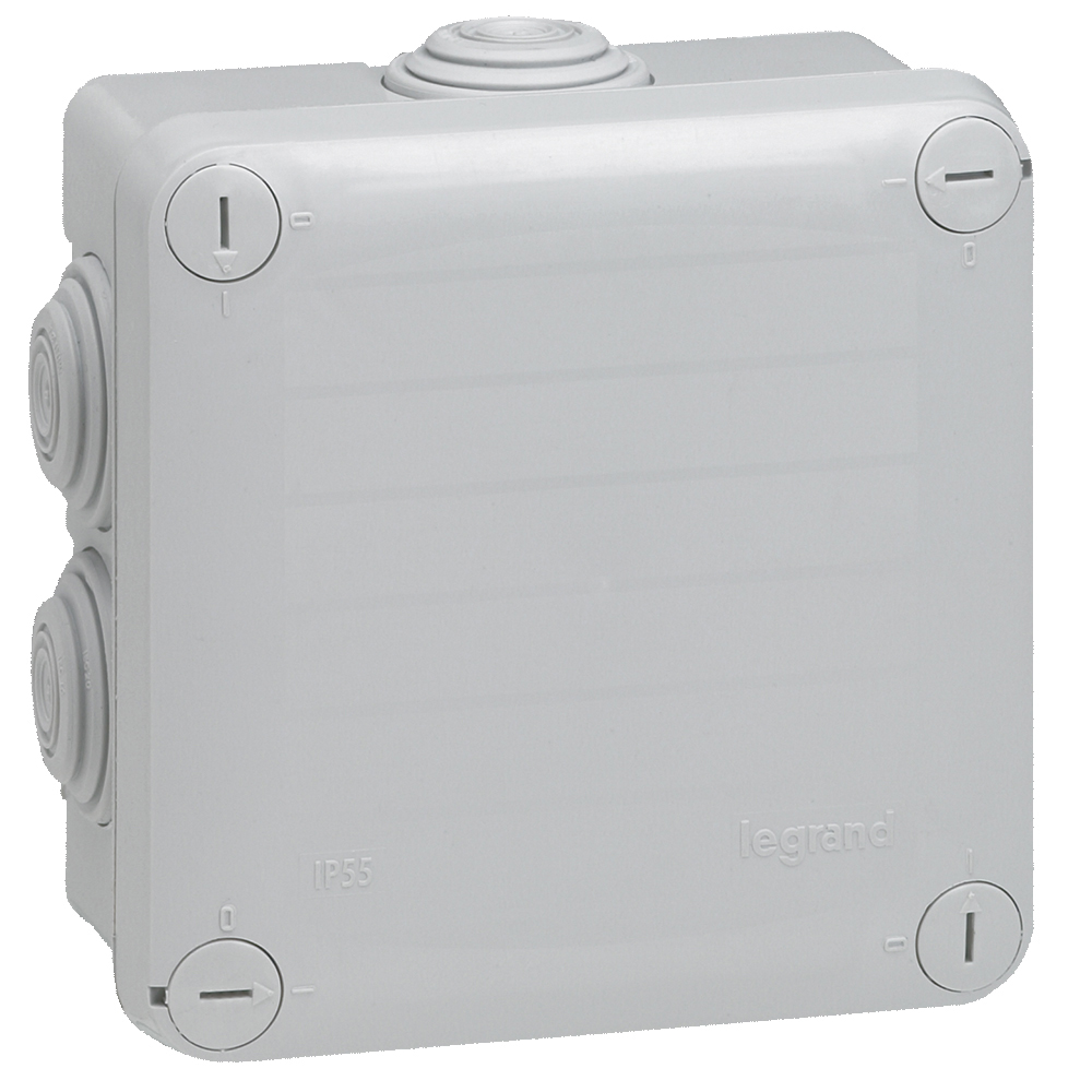 CAJA DERIVACION ADOS 105X105X55MM IP55 7 CONOS C/TAPA PLEXO 92022