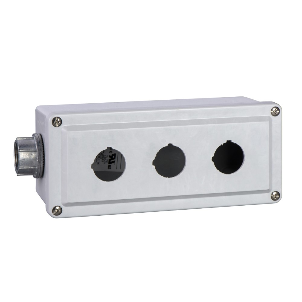 CAJA BOTONERA VACIA ALUMINIO 3 ORIFICIOS 30MM HARMONY 9001KY3