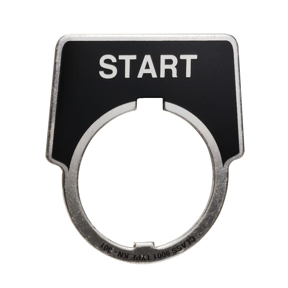 PLACA LEYENDA 45X50MM NEGRA START 9001KN301