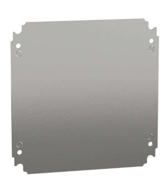 PLACA MONTAJE ACERO GALV LISA 300X 300MM P/TABLERO SPACIAL NSYMM33