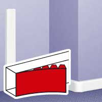 TAPA FLEXIBLE DENTADA BLANCO 180MM P/CANALETA DLPF 010526
