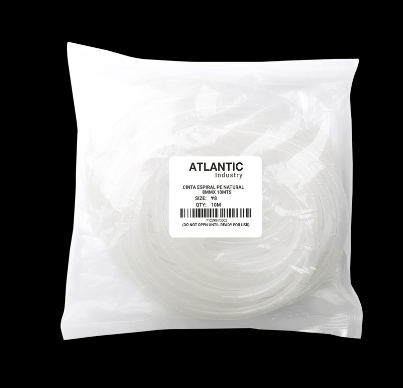CINTA ESPIRAL PE NATURAL 10MMX 10MTS ATLANTIC INDUSTRY