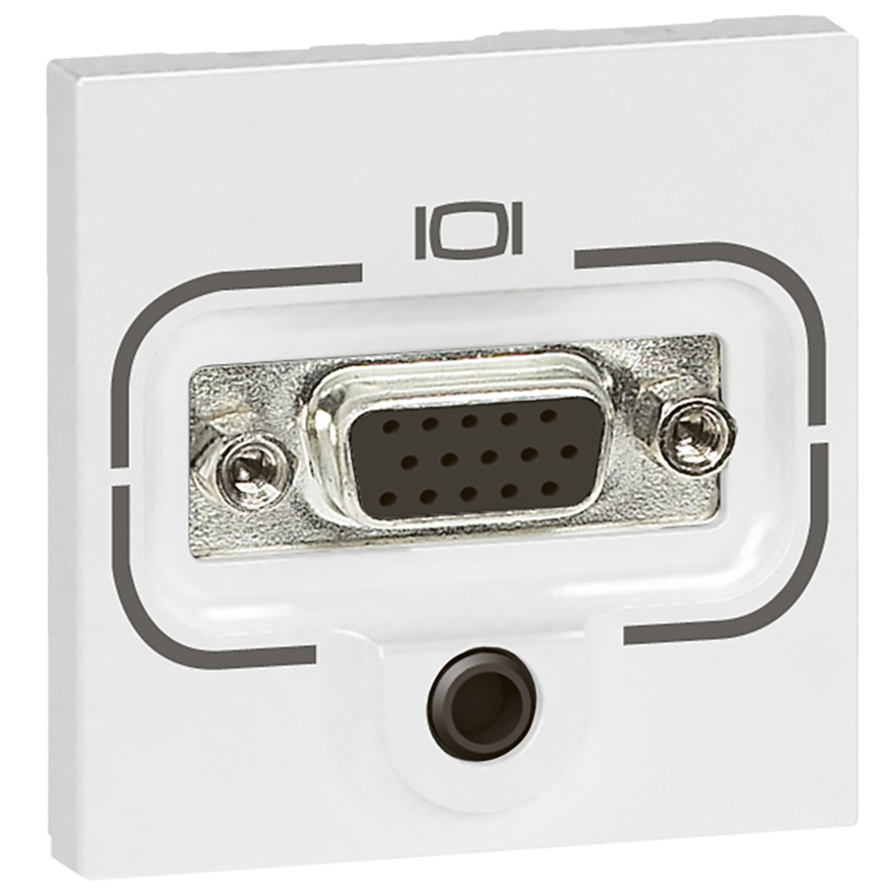 DADO TOMA VIDEO VGA+JACK 3.5MM 2 MOD BLANCO MOSAIC 078774