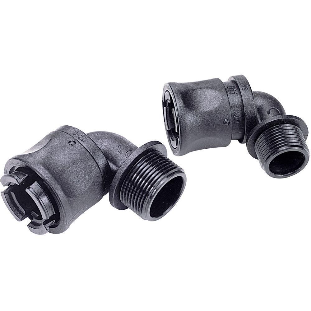 CONECTOR CURVO 90º POLIAMIDA 25MM 666573