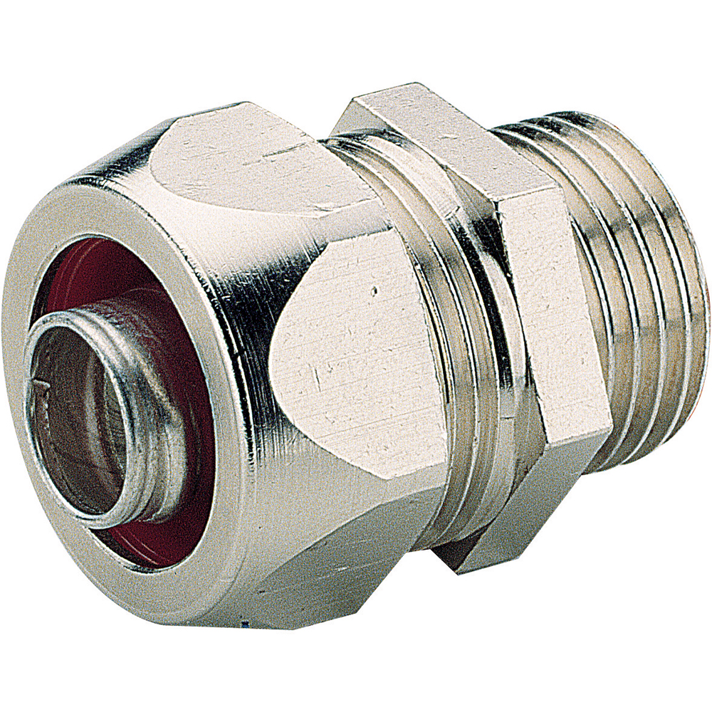 CONECTOR METÁLICO RECTO P/TUBERIA FLEXIBLE METALICA 3/8"-12MM DIAMETRO ÚTIL
