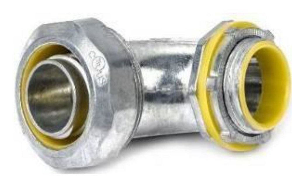 CONECTOR CONDUIT CURVO HERMETICO ZN P/TUB. MET. FLEX 3/4 LIQUID TIGHT - PST