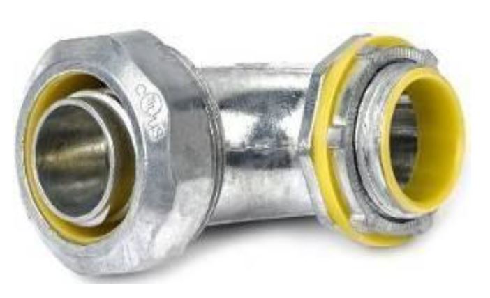 CONECTOR CONDUIT CURVO HERMETICO ZN P/TUB. MET. FLEX 1" LIQUID TIGHT - PST