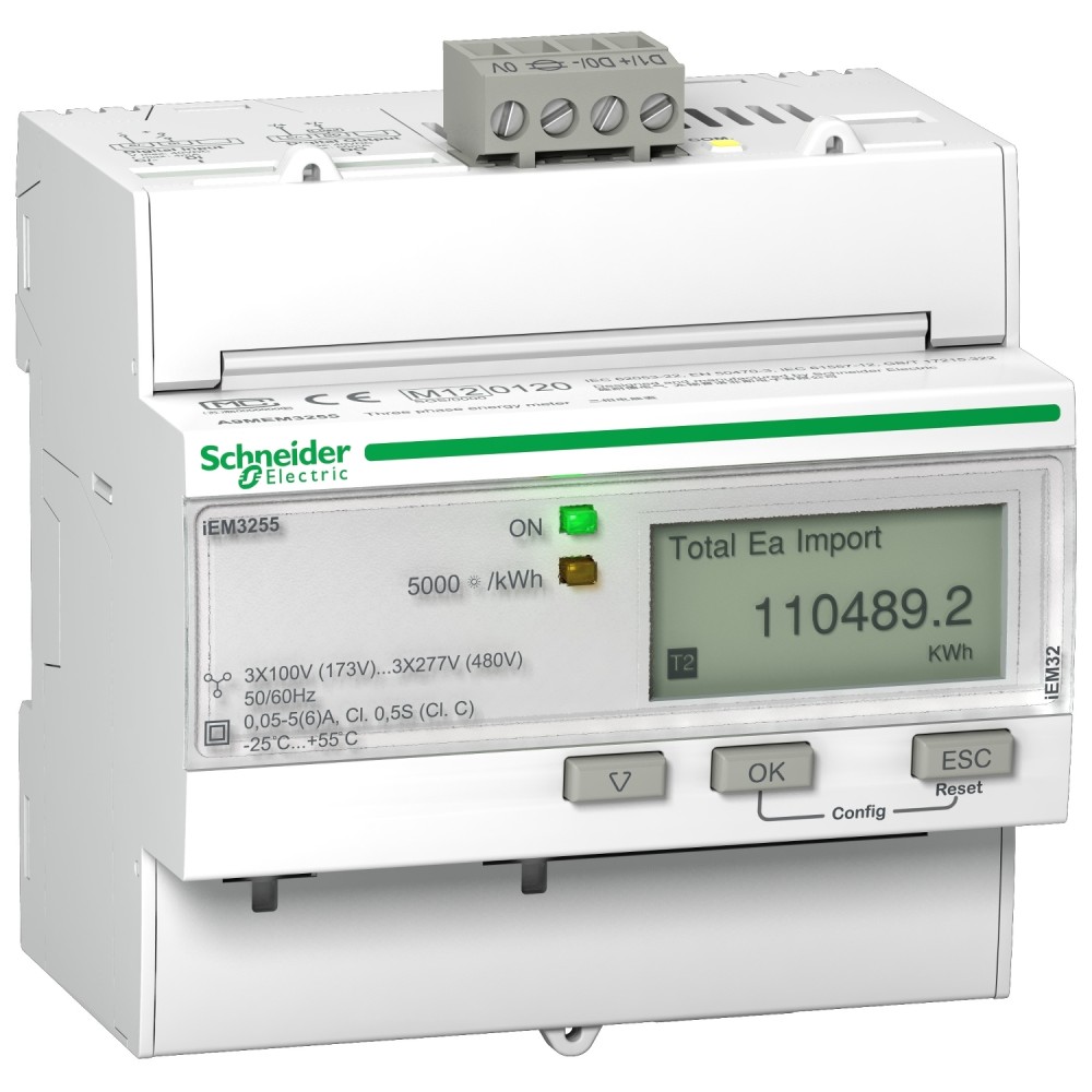 MEDIDOR ENERGIA ACTIVA - REACTIVA DIGITAL TRIF 5A ACTI 9 A9MEM3255