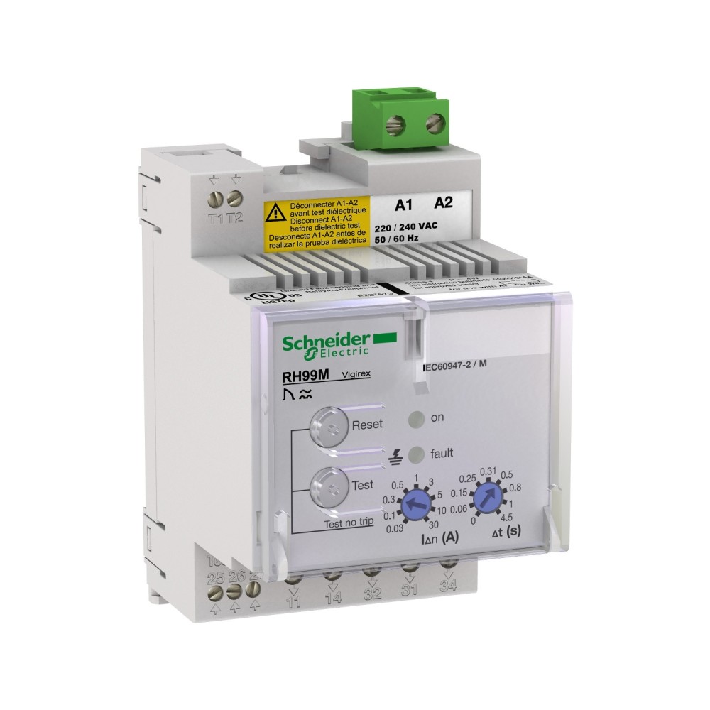 RELE DIFERENCIAL RH99M C/RESET DE FALLA MANUAL VIGIREX 110-130 VAC 56172