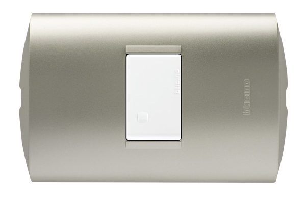 INTERRUPTOR SIMPLE 1P BLANCO 250V 10A PLACA PERLA MODUS STYLE AE2100EBNA