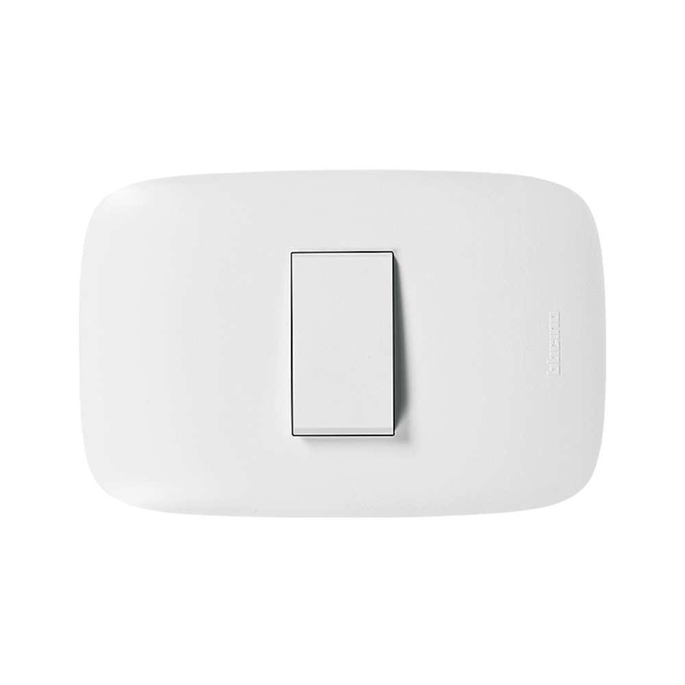 INTERRUPTOR SIMPLE 3 VIAS BLANCO 250V 10A PLACA BLANCA DOMINO SENCIA AP1101