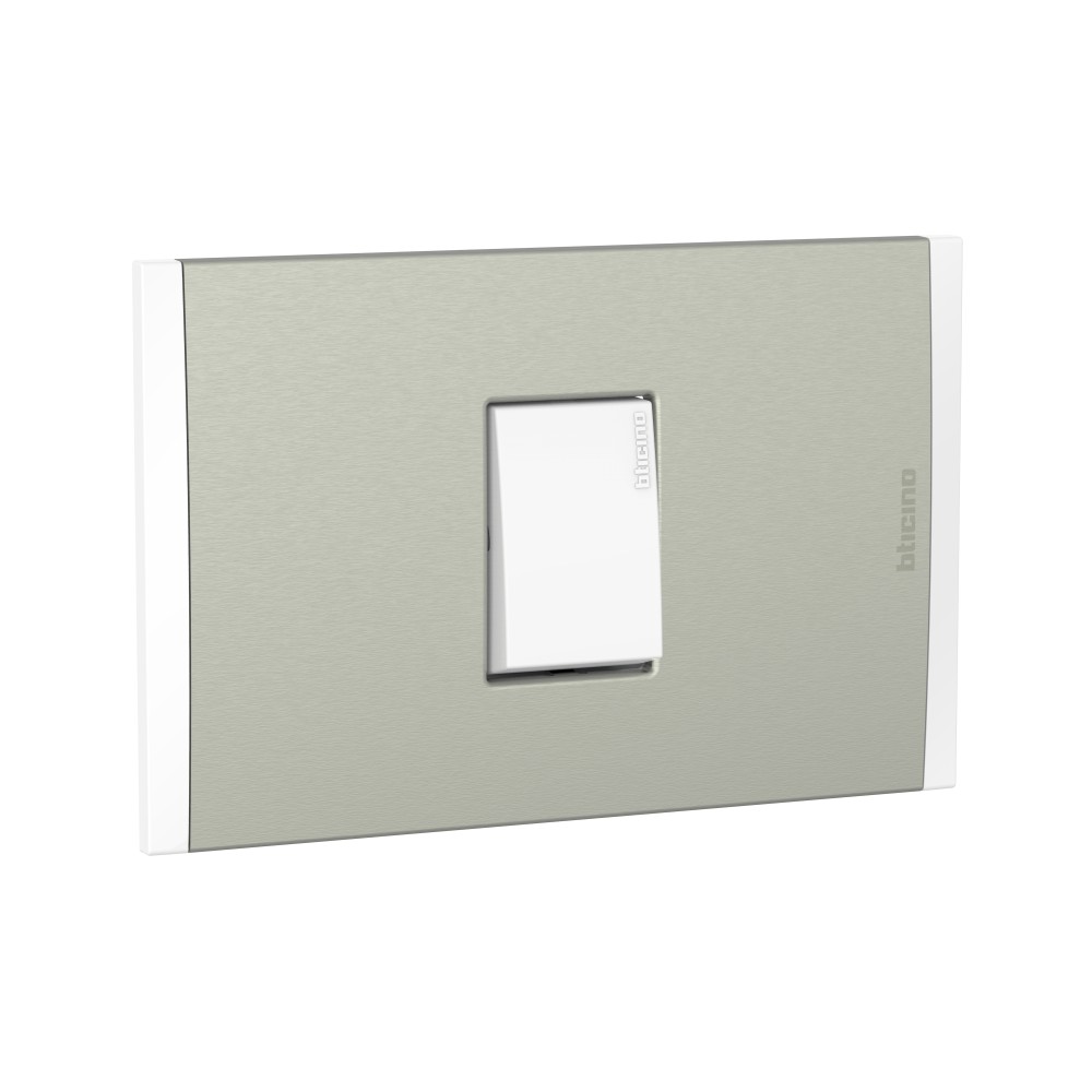 INTERRUPTOR SIMPLE 1P BLANCO 250V PLACA ALUM CHAMPAGNE MODUS4 AH2100EBMC