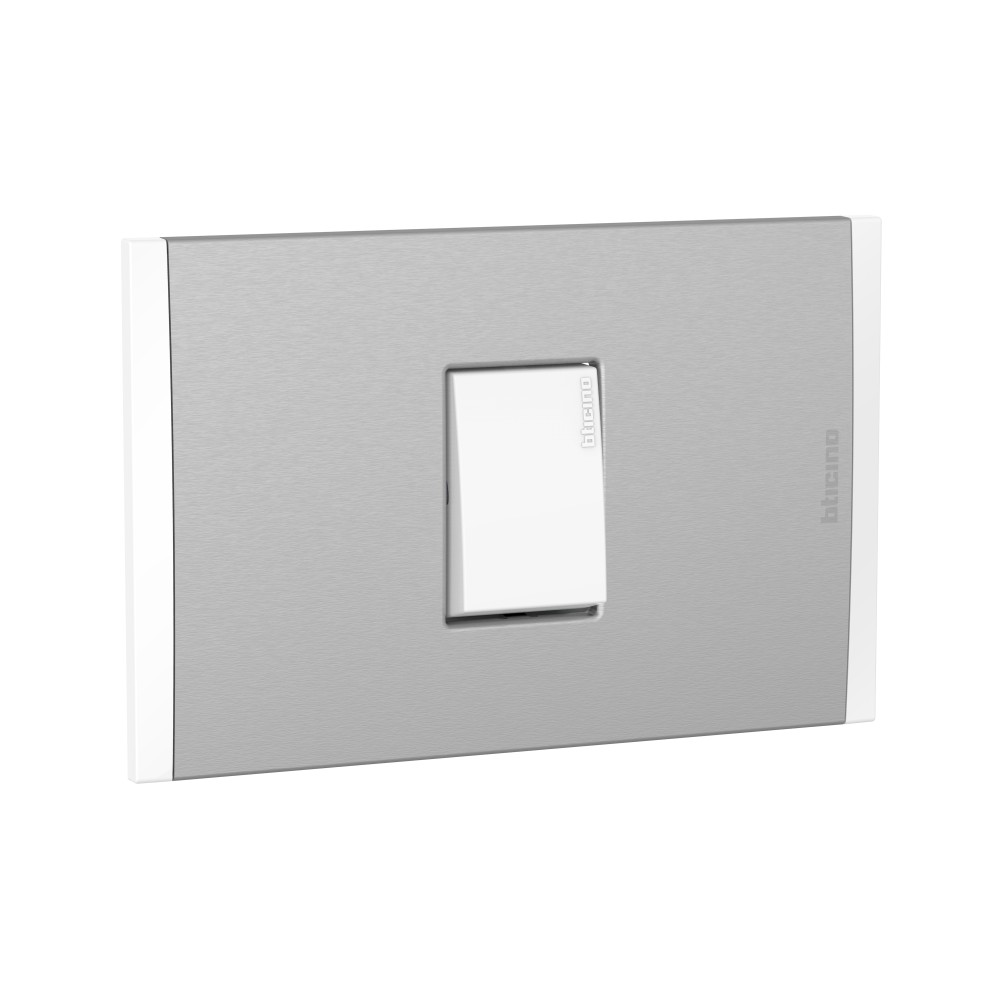 INTERRUPTOR SIMPLE 1P BLANCO 250V PLACA ALUM TITANIO BL MODUS4 AH2100EBMT