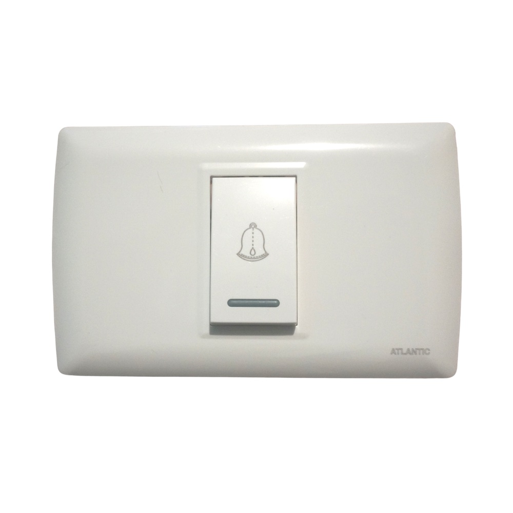 INTERRUPTOR PULSADOR SIMPLE BLANCO 250V 10A PLACA BLANCO LP1091S