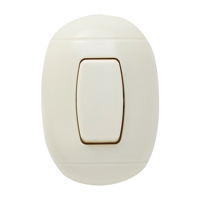 INTERRUPTOR ADOS SIMPLE 1P MARFIL 250V 10A OVAL P52