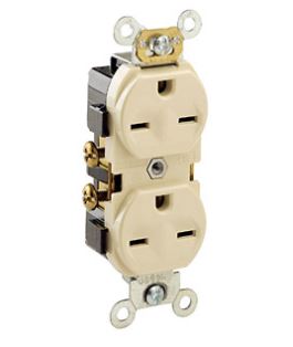 TOMACORRIENTE EMP DOBLE MARFIL 2P+T 15A 250V 5028I