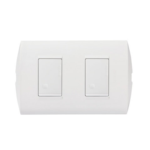 INTERRUPTOR DOBLE 3 VIAS BLANCO 250V 15A PLACA BLANCA MODUS STYLE AE2201EB