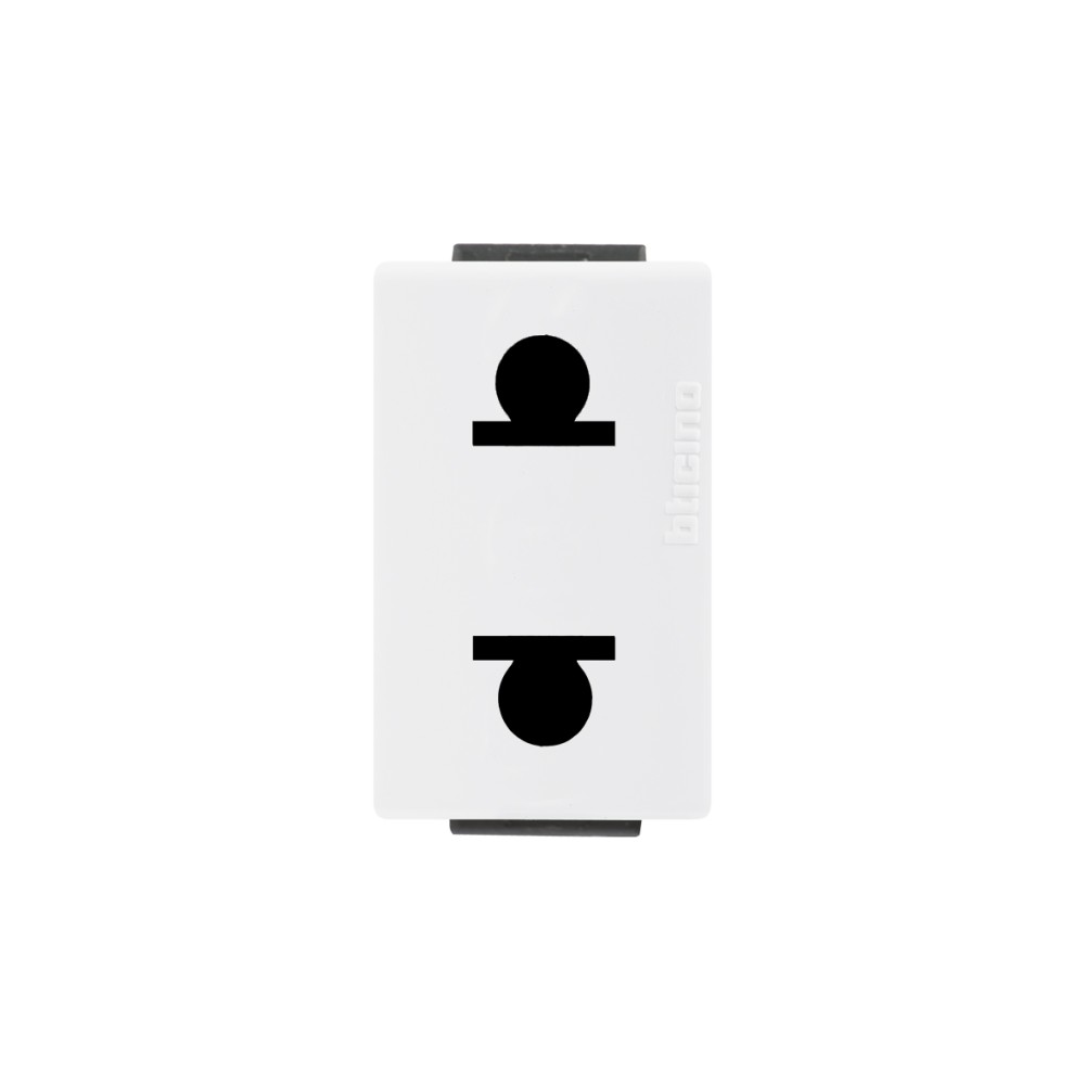 DADO TOMACORRIENTE UNIVERSAL 1 MOD BLANCO 2P 16A 250V MODUS STYLE AE2125EB