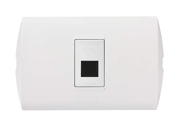 TOMA TELEFONO RJ11 1 MOD BLANCO PLACA BLANCA MODUS STYLE AE2082EB