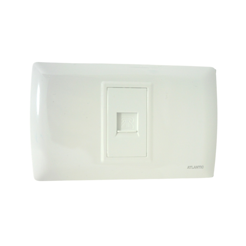 TOMA TELEFONO RJ11 1 MOD BLANCO PLACA BLANCA LP1074S