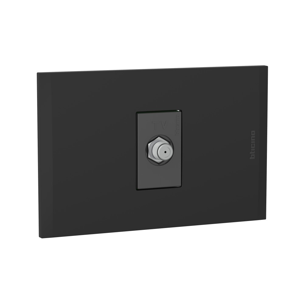TOMA COAXIAL TV 1 MOD NEGRO PLACA NEGRO MODUS4 AH2152E1ANG
