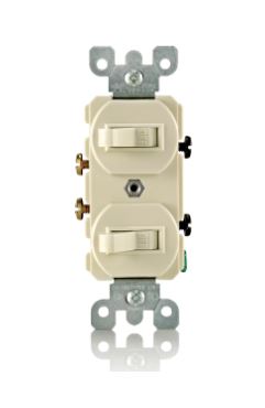 INTERRUP D/PALANCA DOBLE 1P 277V 15A MARFIL 52242I