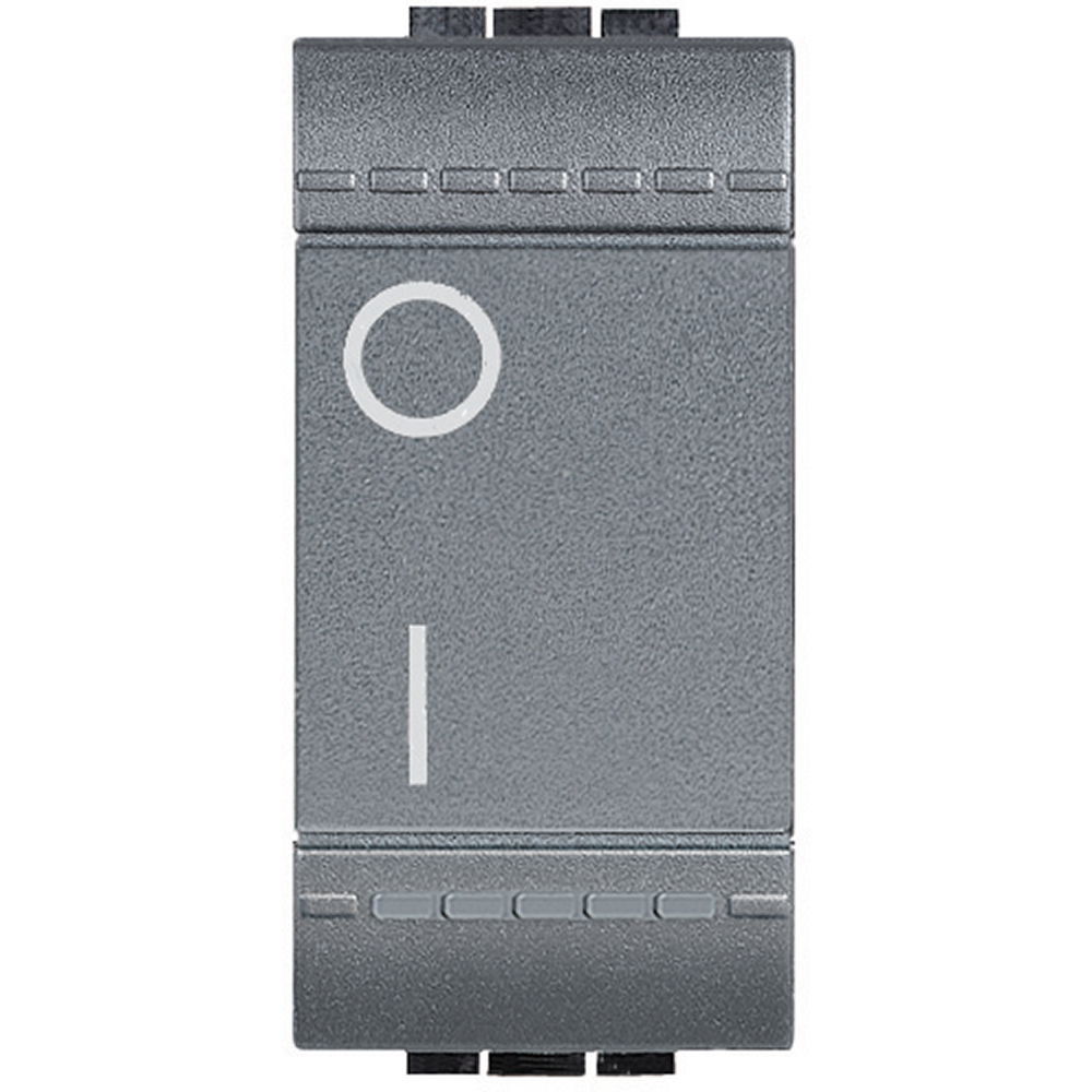 DADO INTERRUP 1 BIPOLAR 2P 250V 16A 1 MOD ANTRACITA LIVINGLIGHT L4002N
