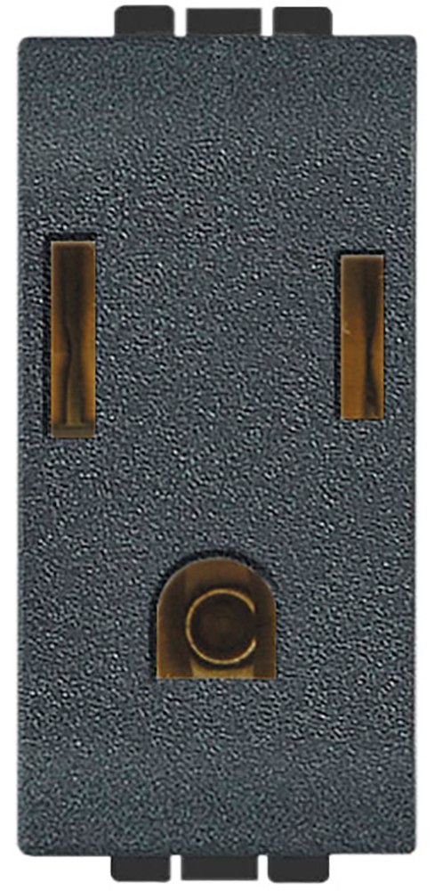 DADO TOMACORRIENTE AMERICANO 1 MOD NEGRO 2P+T 15A 127/277V LIVINGLIGHT L4129S