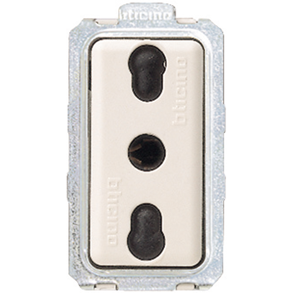 DADO TOMACORRIENTE BIPASO 1 MOD MARFIL 2P+T 16A 250V MAGIC 5180