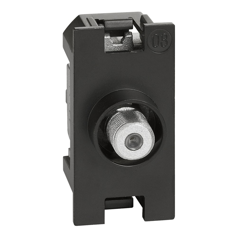 DADO TOMA COAXIAL TV TIPO F 1 MOD NEGRO LIVING NOW K4202F