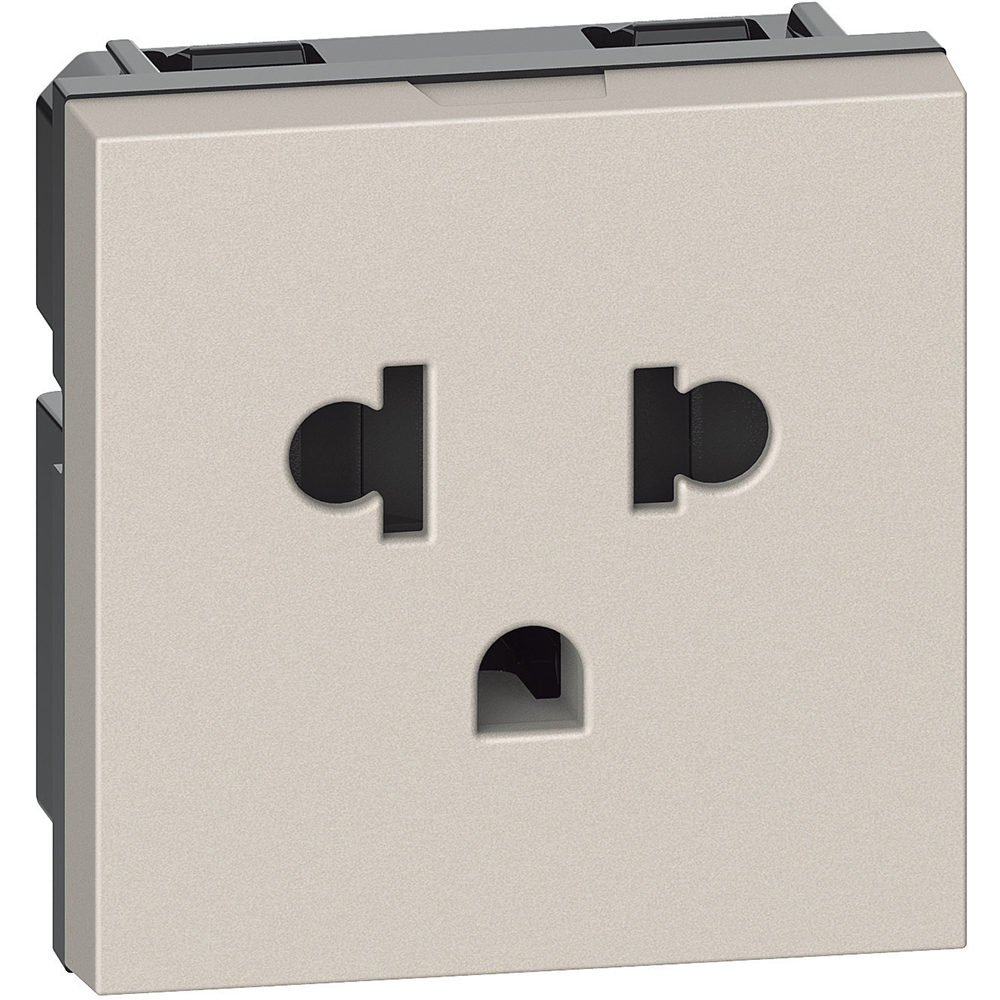 DADO TOMACORRIENTE UNIVERSAL 2 MOD ARENA 2P+T 16A 127/250V LIVING NOW  KM4126