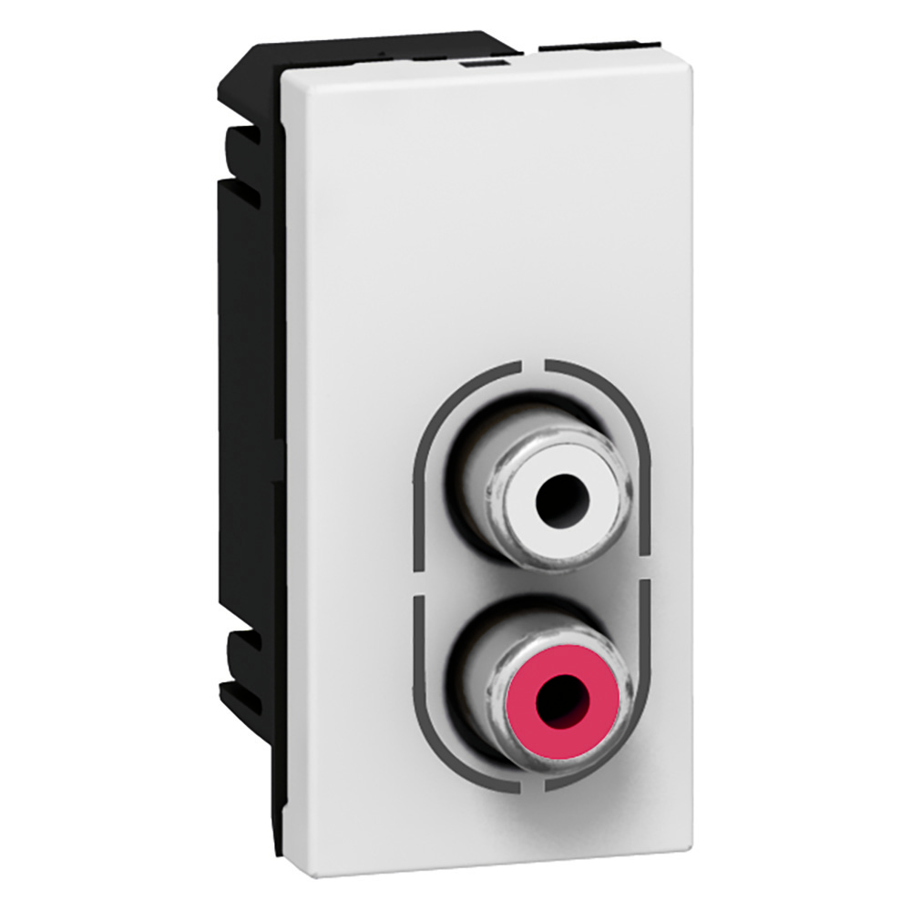 DADO TOMA AUDIO RCA 2 CONTACTOS 1 MOD BLANCO MOSAIC 078753