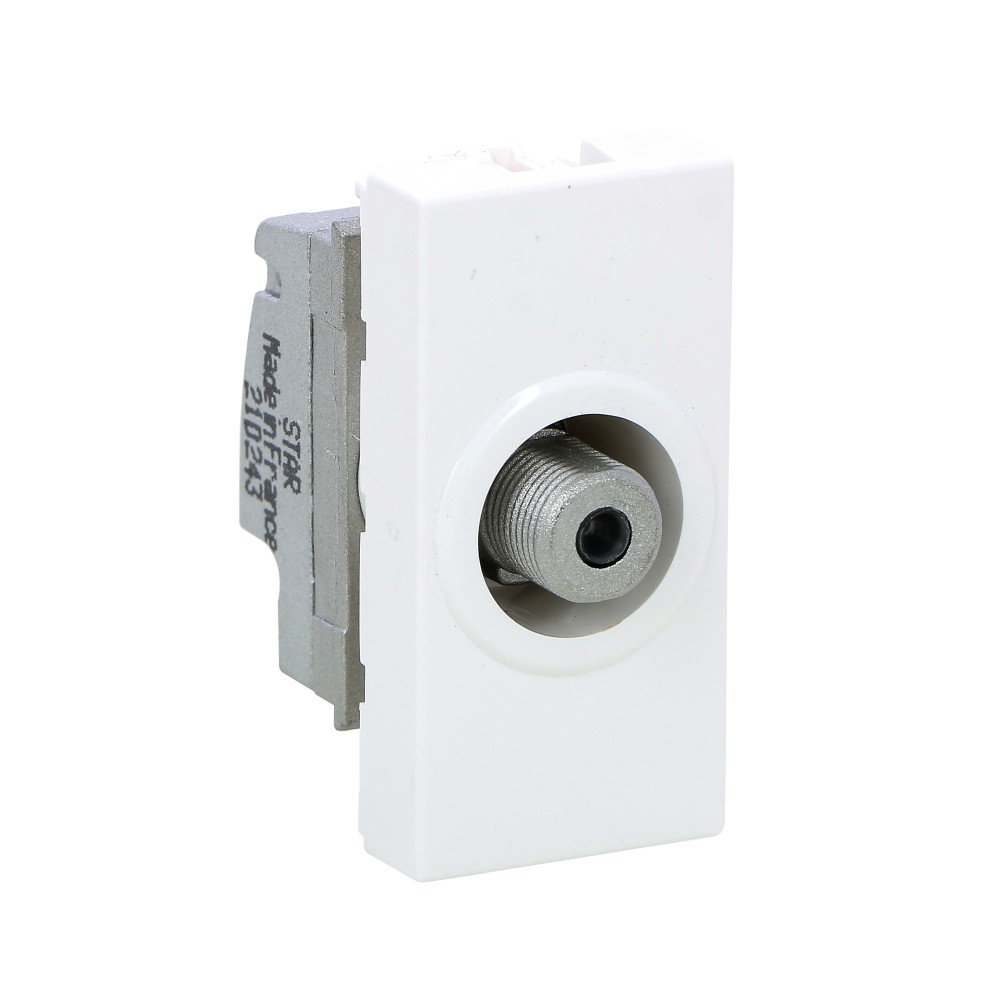 DADO TOMA COAXIAL TV TIPO F 1 MOD BLANCO MOSAIC 078790