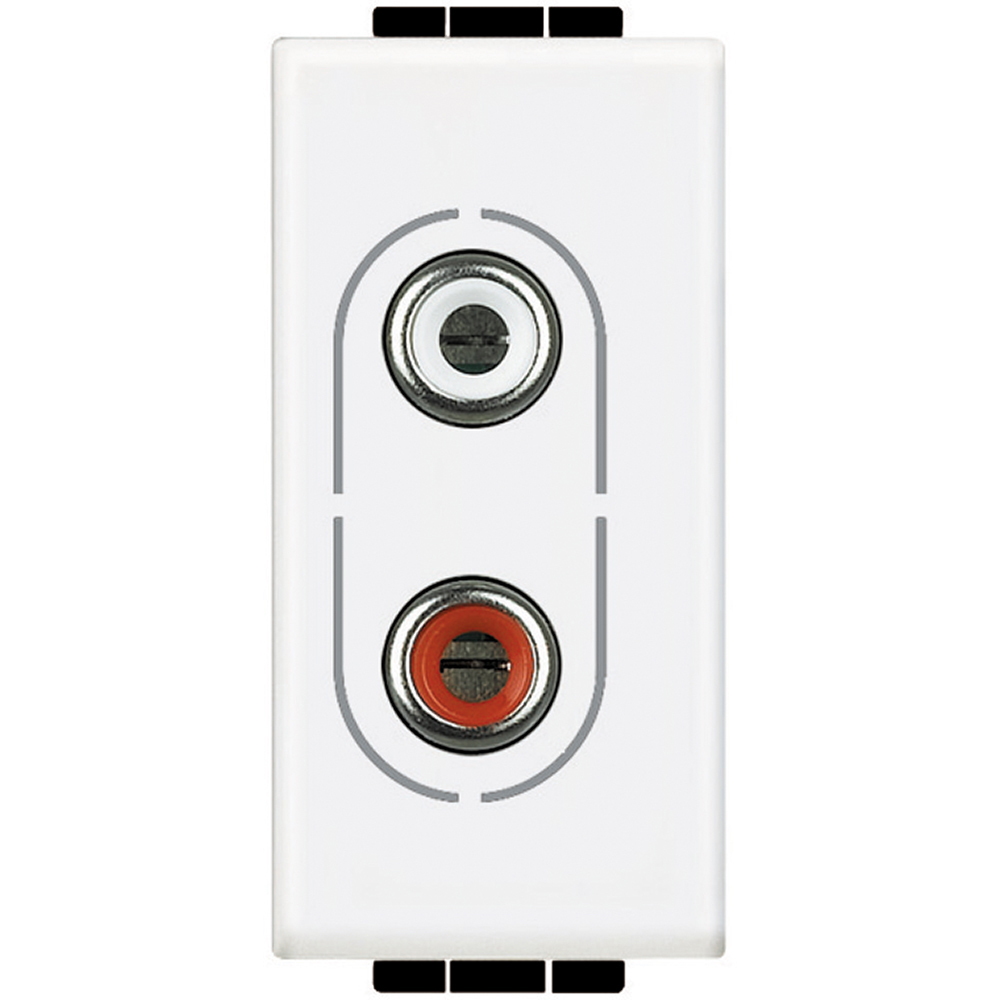 TOMA DE AUDIO 2 CONTACTOS RCA LIGHT. 1 MÓD. N4281