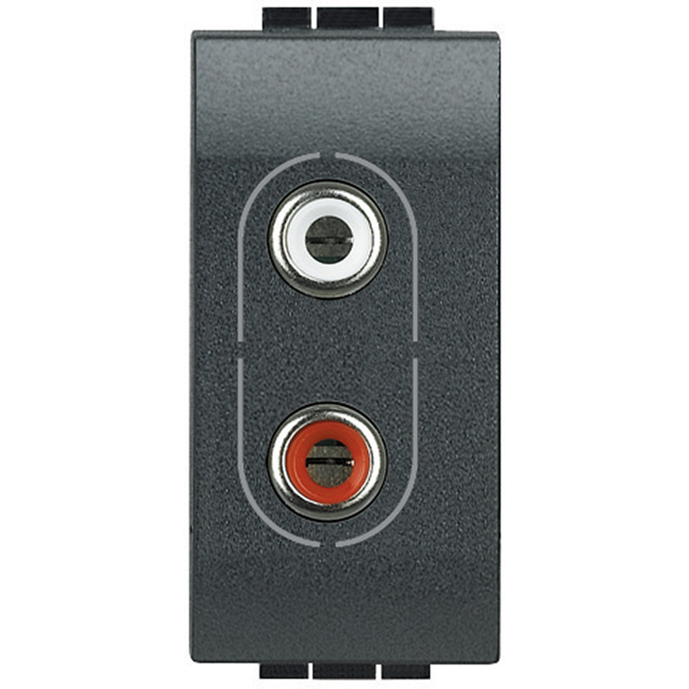 TOMA DE AUDIO 2 CONTACTOS RCA LIVING INT. 1 MÓD. L4281