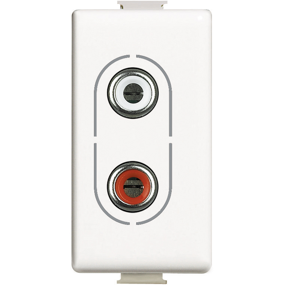 DADO TOMA AUDIO RCA 2 CONTACTOS 1 MOD BLANCO MATIX AM4281