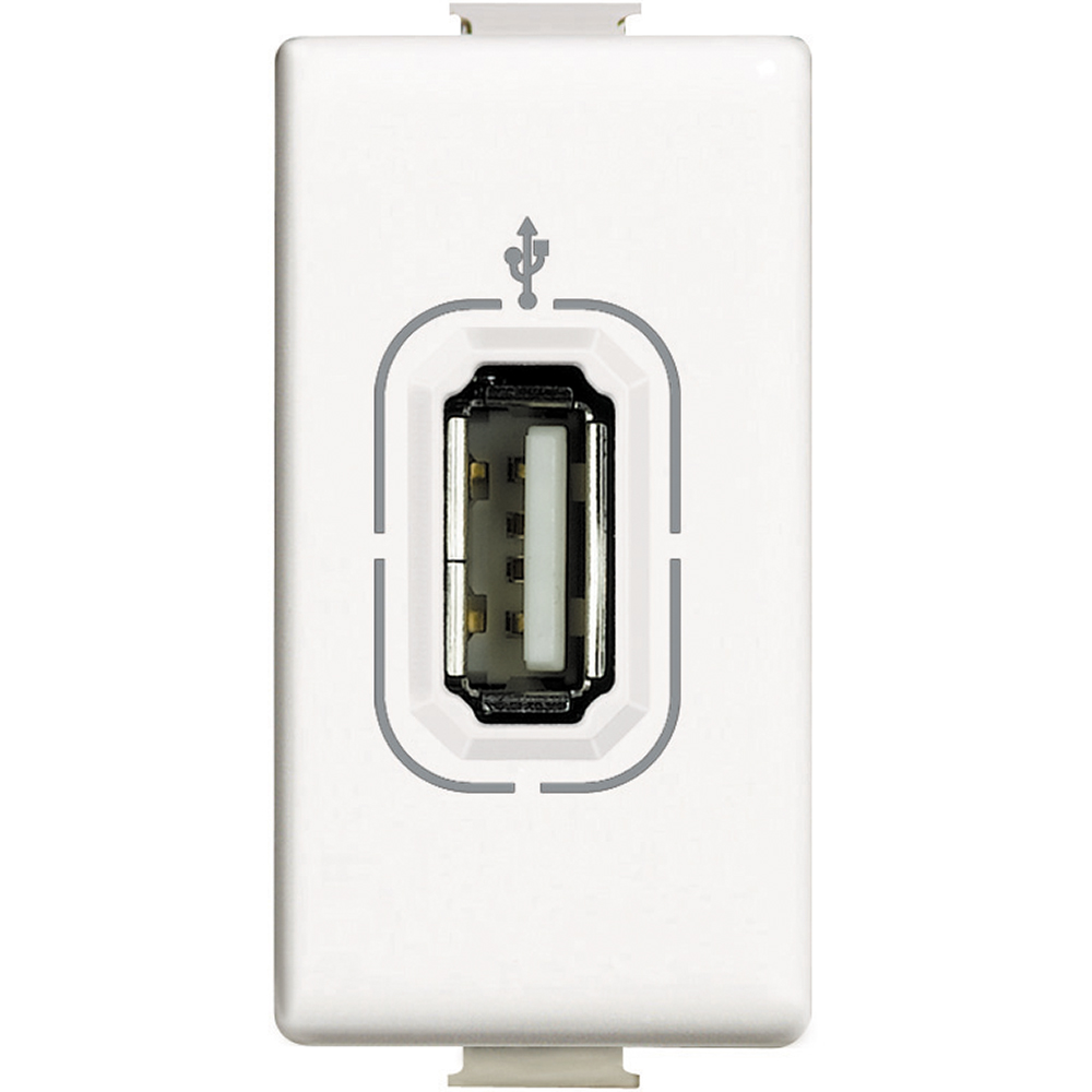 DADO TOMA CARGADOR USB BLANCO 1 MOD MATIX AM4285